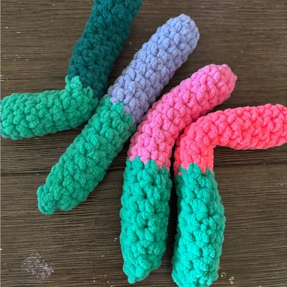 Handmade Crochet gummy worms bendable toy